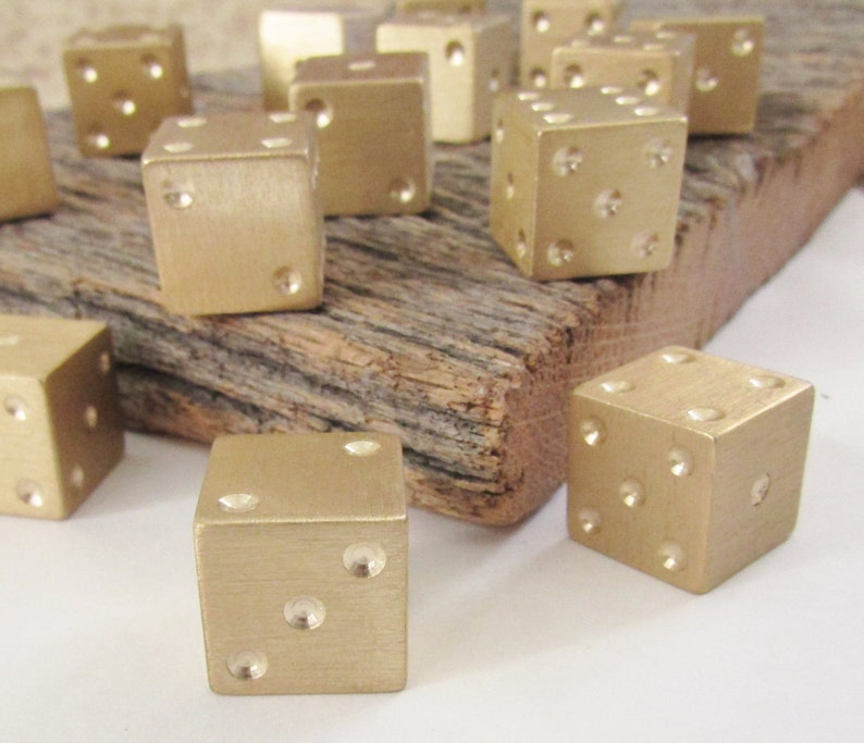 Large Brass Dice Six Sided Dice Set Custom Dice Handmade Dice Etsy