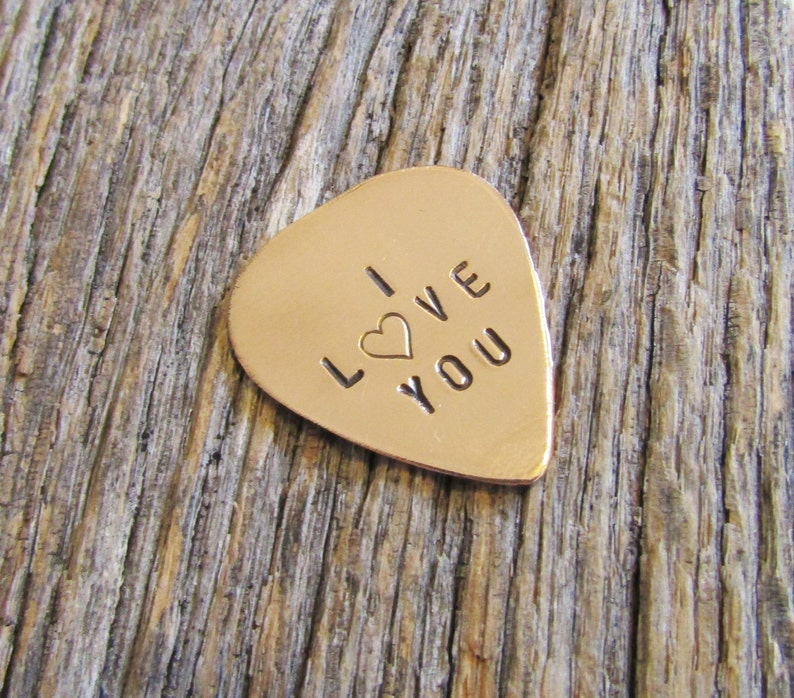 I Love You Guitar Pick Christmas Gift Dad Birthday Music Lover Gift Valentines Day Gift for Boyfriend Girlfriend Gift Sentimental Gifts Mom image 4