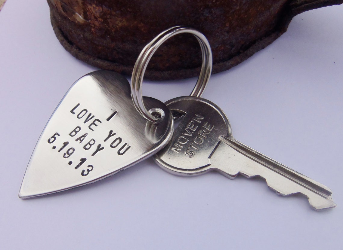 I Love You Baby Mens Keychain Boyfriend Key Chain Keyring for - Etsy