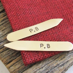 Initials Collar Stay Christmas Gift Husband Gift Boyfriend Gift Anniversary Gift for Men Personalized Collar Stays Men's Gift Christmas Him