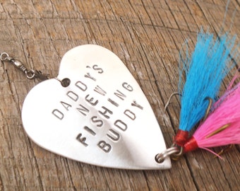 New Parents Gift for Dad or Mom of Twins New Fishing Buddy Mommy's Boy Daddy's Girl Gender Reveal Fishing Lure Grandpa New Baby Son Daughter