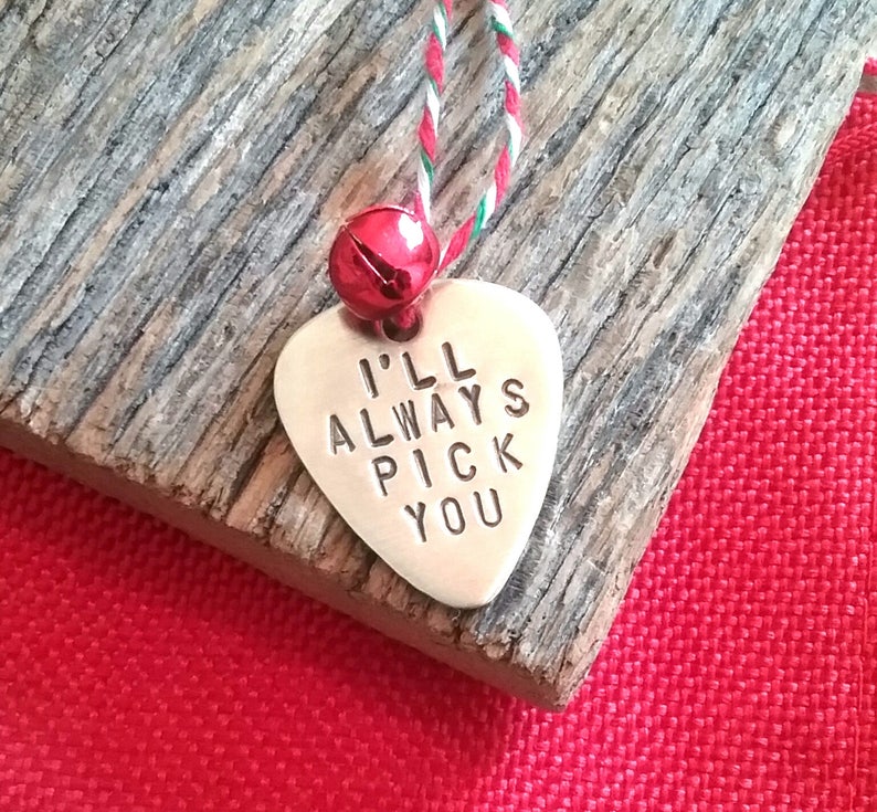 I'll Always Pick You Personalized Guitar Pick Christmas Ornament Gift for Singer Christmas Gift Boyfriend Gift for Girlfriend Music Lover image 1