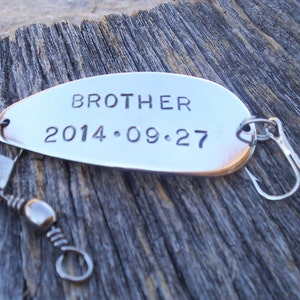Personalized Fishing Lure Brother of the Bride Gift for Brother of the Groom Wedding Gifts for Brother In Law Unique Gift for Little Brother image 2