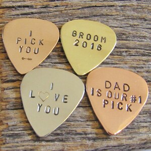 Stamped Guitar Pick Mother's Day Gift Mommy Daughter Gift To Mom from Son Birthday Gift Grandma Custom Guitarist Gift for Stepmom Music Gift image 8