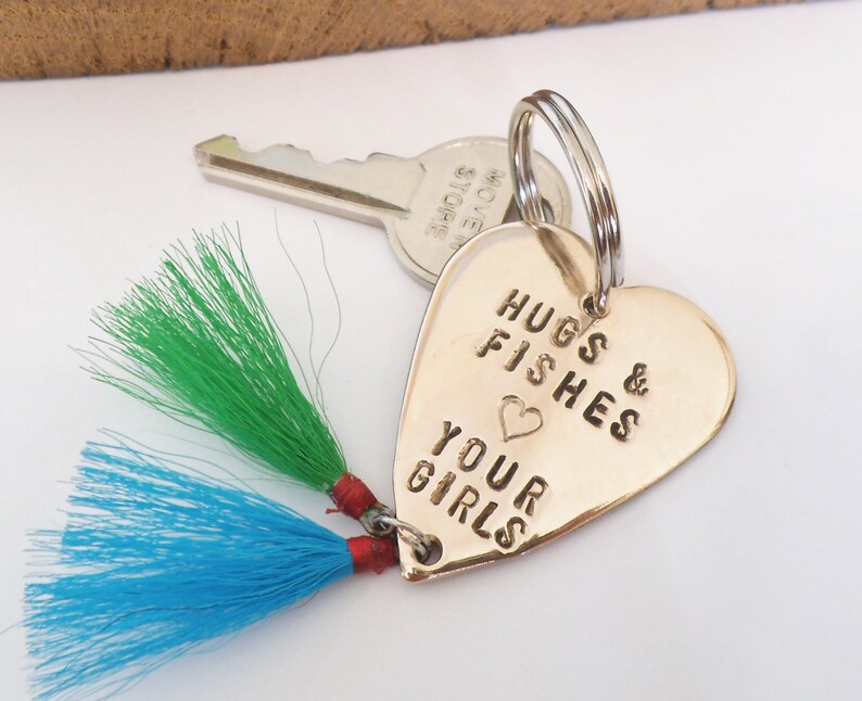 Daddy Gift for Christmas Father Daughter Fishing Lure Keyring Etsy