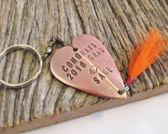 Graduation Keychain 2023 Graduate Unique Graduation Gift Unique Gift for Teacher Gift for Brother Nephew Gift for Son Gift Teen Boy Fishing