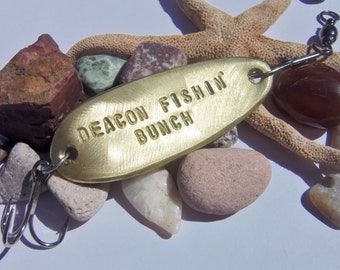 Handmade Spoon Lure Fishermen Family Reunion Summer Vacation Personalized Fishing Lures 8th Anniversary Gift for Husband Boyfriend Birthday