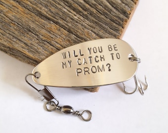 Personalized Will You Go To Prom With Me Fishing Lure Unique Prom Gifts for Her Asking Girl to Prom Creative Promposal Idea Winter Dance Boy