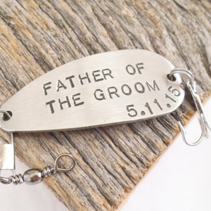 Father of the Groom Gifts for Groom's Dad of the Bride Gift to Daddy on Wedding Day Personalized Fishing Lure Gift Parents of the Groom Him image 4