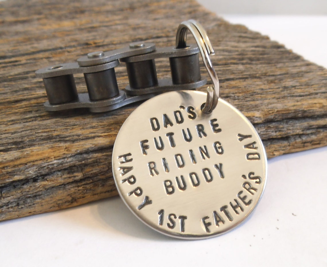 First Father's Day Keychain for Daddy Gift from Son Etsy