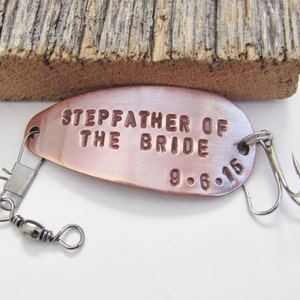 Stepfather of the Bride Gift for Step Father Stepdaughter Stepparent Gift Idea Wedding Fishing Lure Parent Gift Wedding Day Stepdad Gift image 5