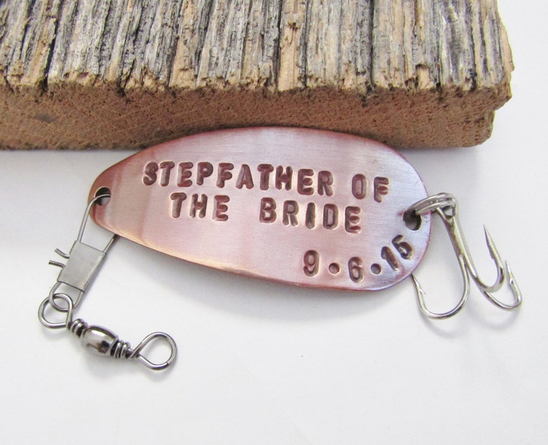 Stepfather of the Bride Gift for Step Father Stepdaughter Stepparent Gift Idea Wedding Fishing Lure Parent Gift Wedding Day Stepdad Gift image 5