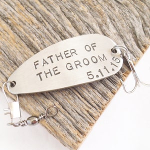 Father of the Groom Gifts for Groom's Dad of the Bride Gift to Daddy on Wedding Day Personalized Fishing Lure Gift Parents of the Groom Him image 3