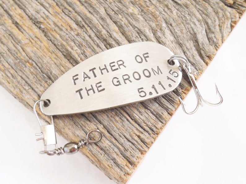 Father of the Groom Gifts for Groom's Dad of the Bride Gift to Daddy on Wedding Day Personalized Fishing Lure Gift Parents of the Groom Him image 3