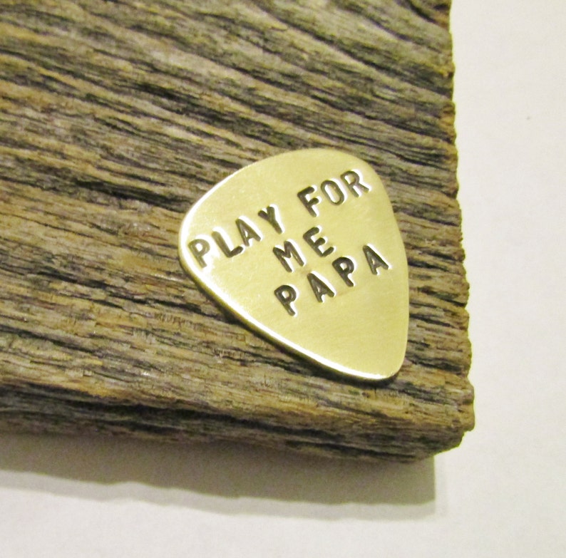 Play for Me Papa Custom Guitar Pick Father's Day Gift for Etsy