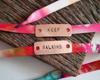 Running Shoe Tag Inspirational Shoe Tags Athletic Shoe Clip Keep Walking Motivational Quote Marathon Gift Runner Gifts for Women Mom Present