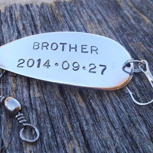 Personalized Fishing Lure Brother of the Bride Gift for Brother of the Groom Wedding Gifts for Brother In Law Unique Gift for Little Brother image 1