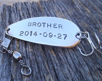 Personalized Fishing Lure Brother of the Bride Gift for Brother of the Groom Wedding Gifts for Brother In Law Unique Gift for Little Brother