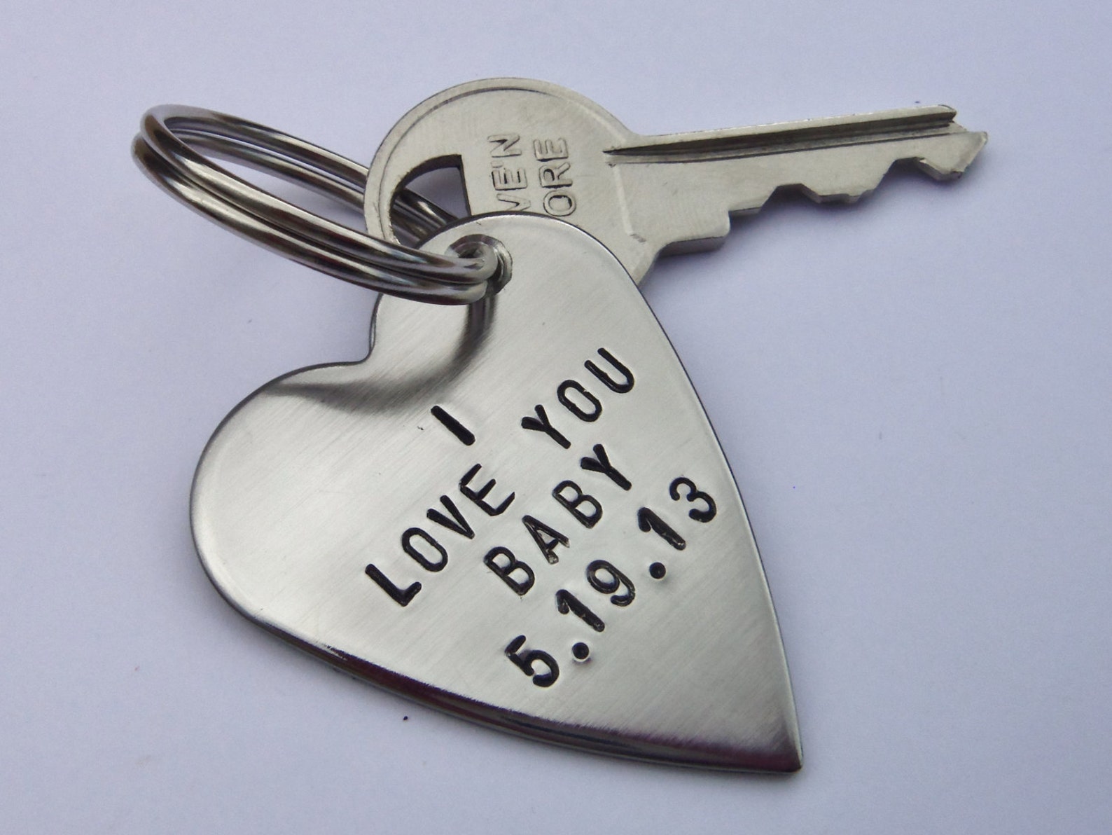 I Love You Baby Mens Keychain Boyfriend Key Chain Keyring for - Etsy