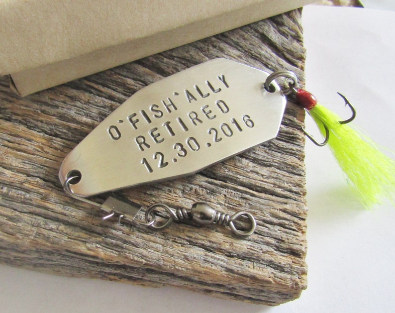 Personalized Retirement Gift for Husband Custom Retirement Gift Boss Fishing Lure Retired Grandparent Retiree Gift Idea Retirement Gift Dad image 1