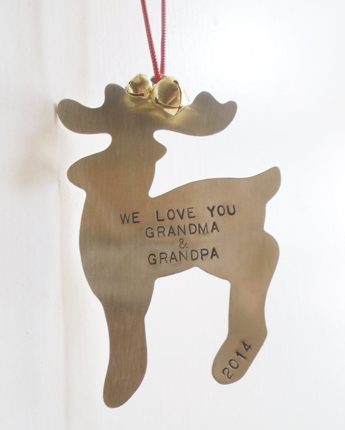Grandparents Ornament Reindeer Personalized Deer Ornament for Etsy