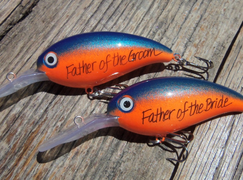 Personalized Fishing Lure Painted Lures Wedding Gift Parents Etsy