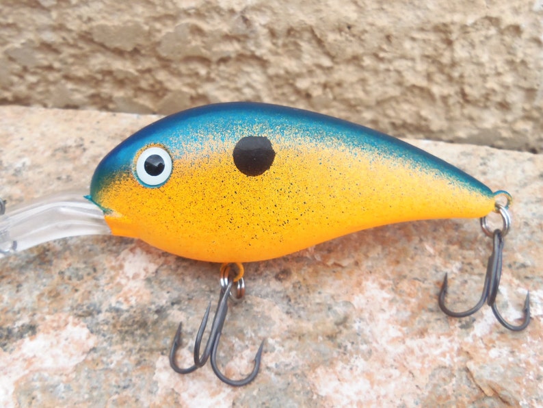 Fishing Custom Lures Crankbait Handpainted Hook Orange