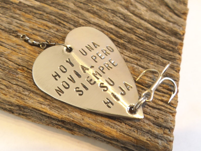 Personalized Wedding Gift Dad Father of the Bride Hoy Una Novia Pero Siempre Su Hija Spanish Fishing Lure Today a Bride Always Your Daughter image 2