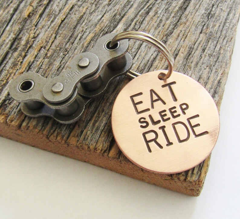 Eat Sleep Ride Biking Keychain Father's Day Gift Husband Etsy