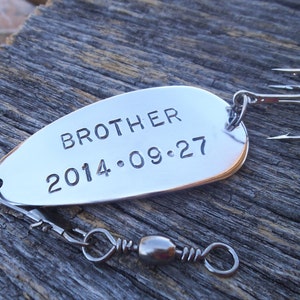 Personalized Fishing Lure Brother of the Bride Gift for Brother of the Groom Wedding Gifts for Brother In Law Unique Gift for Little Brother image 4