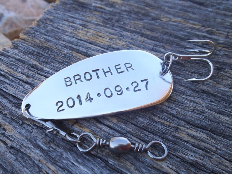 Personalized Fishing Lure Brother of the Bride Gift for Brother of the Groom Wedding Gifts for Brother In Law Unique Gift for Little Brother image 4