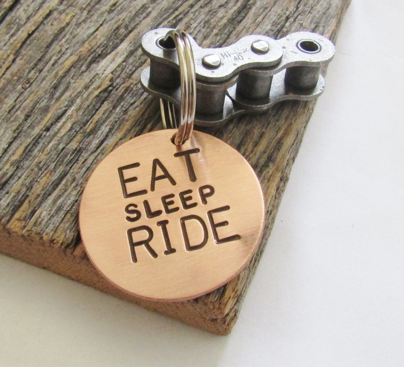 Eat Sleep Ride Biking Keychain Father's Day Gift Husband Etsy