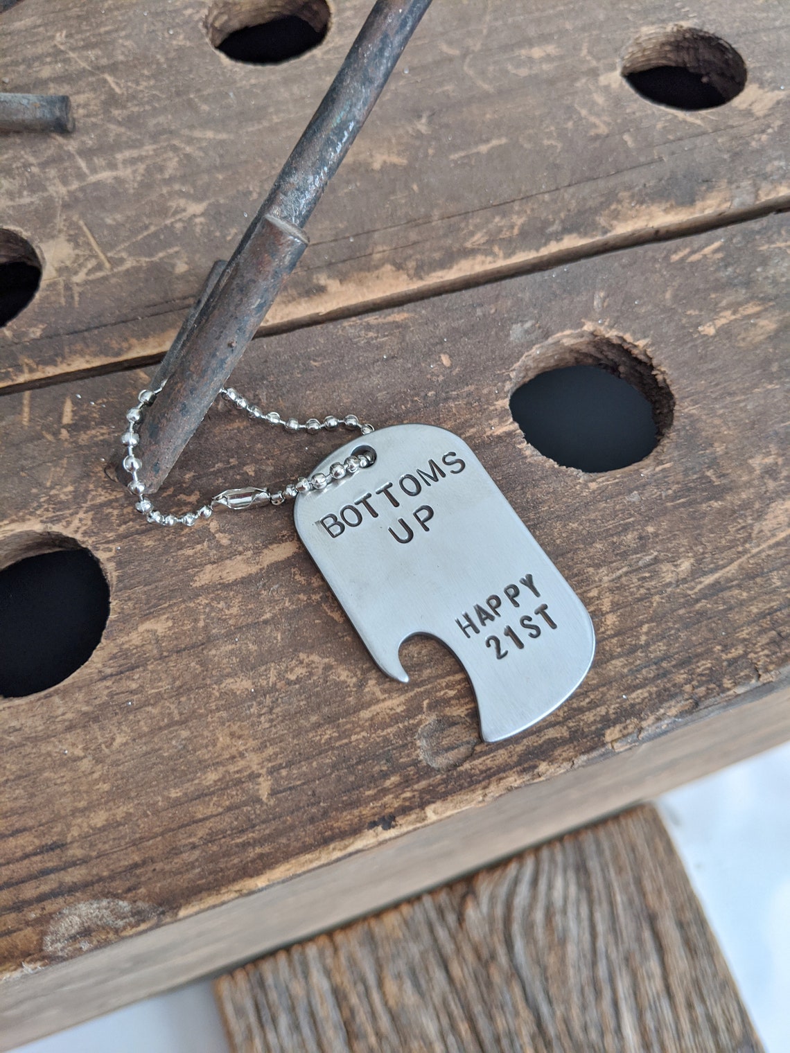 21st Birthday Gift Personalized Bottle Opener Custom Message Etsy