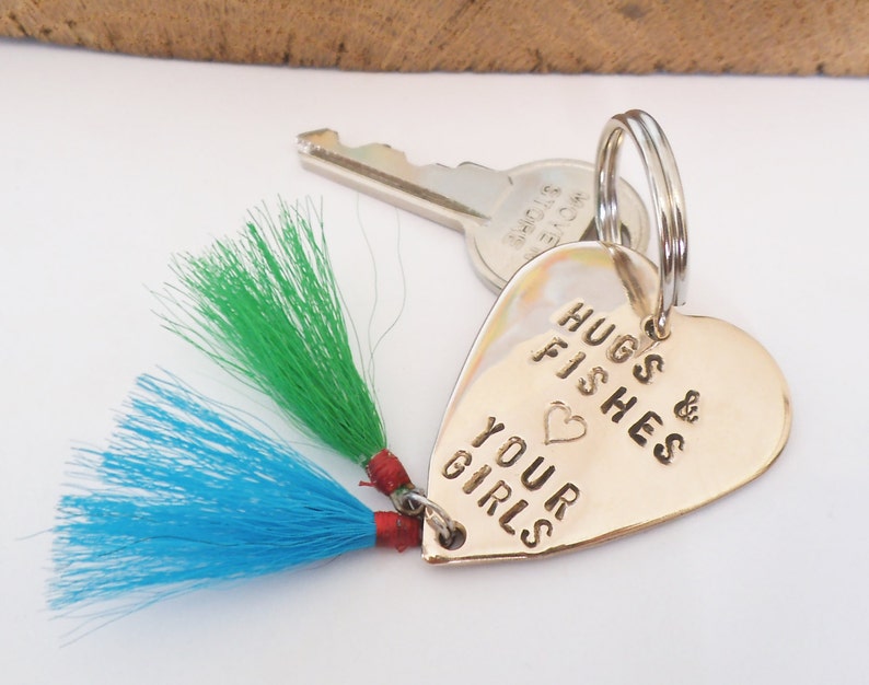 Daddy Gift for Christmas Father Daughter Fishing Lure Keyring Etsy