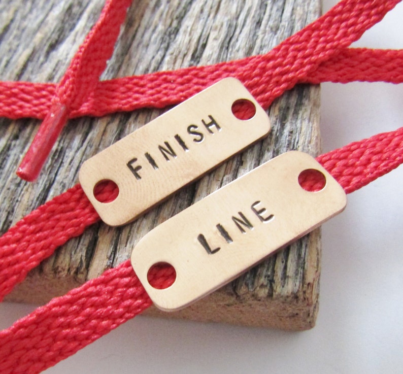 Runner Shoe Tag Finish Line Motivational Quote Run Strong | Etsy