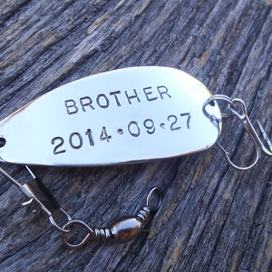 Personalized Fishing Lure Brother of the Bride Gift for Brother of the Groom Wedding Gifts for Brother In Law Unique Gift for Little Brother image 5