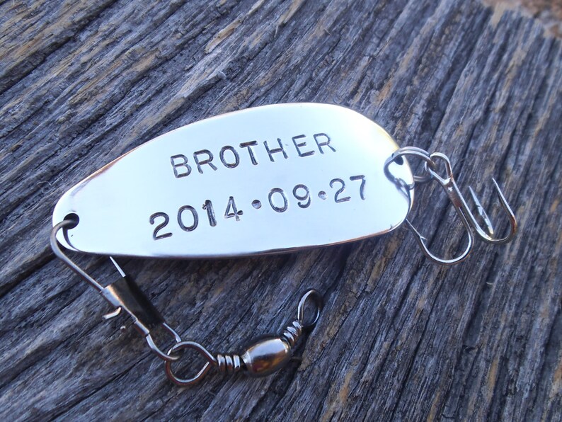 Personalized Fishing Lure Brother of the Bride Gift for Brother of the Groom Wedding Gifts for Brother In Law Unique Gift for Little Brother image 5