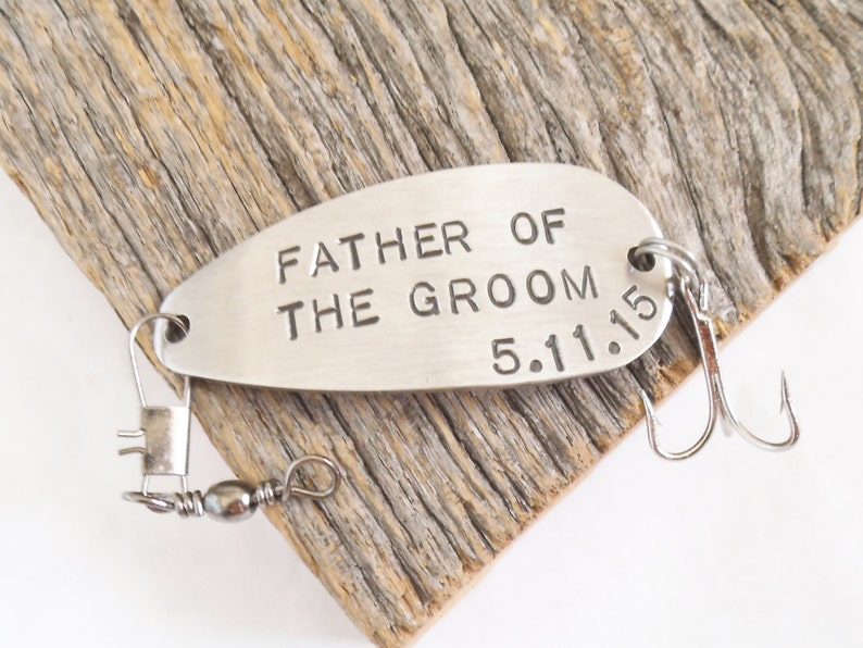 Father of the Groom Gifts for Groom's Dad of the Bride Gift to Daddy on Wedding Day Personalized Fishing Lure Gift Parents of the Groom Him image 5