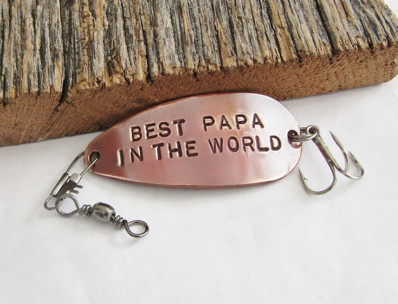 Personalized Gift for Papa Fishing Lure Grandpa Gift from