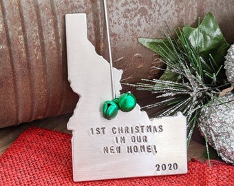 Idaho Christmas Ornament First Christmas in Our New Home Idaho State Ornament Custom Idaho 2023 Ornament Gift under 30 Host Gift for Him Her