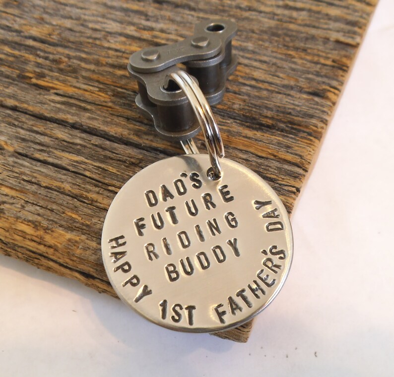 First Father's Day Keychain for Daddy Gift from Son Etsy