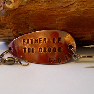 Father of the Groom Fishing Lure Personalized Fathers Gifts for Dad of the Bride Stepfather Stepdad Wedding Gift Father in Law Bride Groom image 2