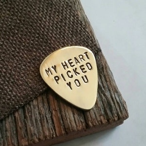 Wedding Guitar Pick Wedding Day Gift for Husband My Heart Picked You Long Distance Love Gift for Boyfriend Military Gift Personalized Man image 3