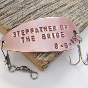Stepfather of the Bride Gift for Step Father Stepdaughter Stepparent Gift Idea Wedding Fishing Lure Parent Gift Wedding Day Stepdad Gift image 1