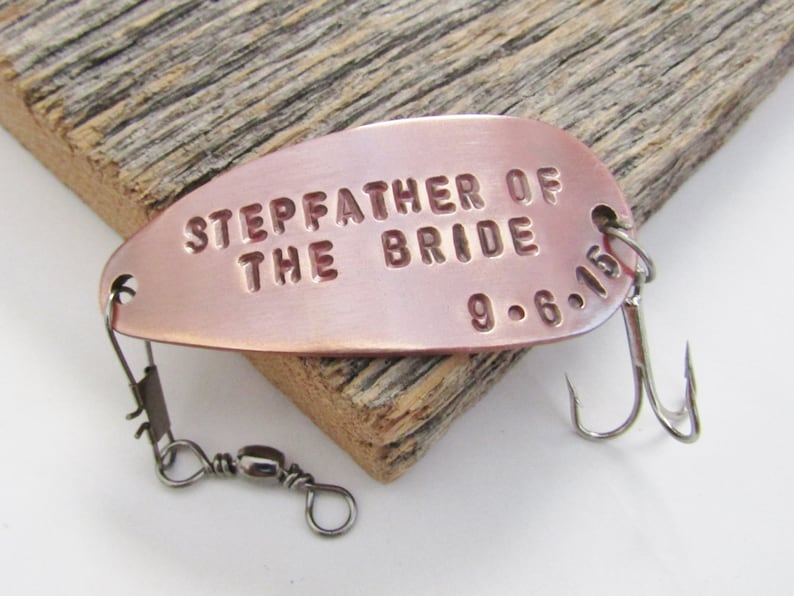 Stepfather of the Bride Gift for Step Father Stepdaughter Stepparent Gift Idea Wedding Fishing Lure Parent Gift Wedding Day Stepdad Gift image 1