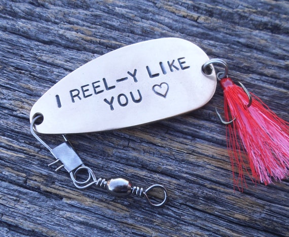 Valentine Day Gift for Him Personalized Valentines Day for Him Man  Valentine's Day Gift Personalized Fishing Lure I Reely Like You Husband 