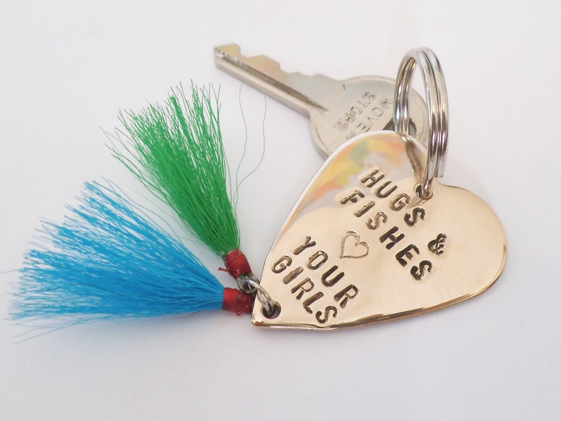 Daddy Gift for Christmas Father Daughter Fishing Lure Keyring Etsy
