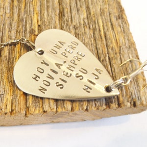 Personalized Wedding Gift Dad Father of the Bride Hoy Una Novia Pero Siempre Su Hija Spanish Fishing Lure Today a Bride Always Your Daughter image 1