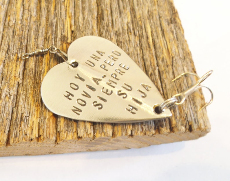 Personalized Wedding Gift Dad Father of the Bride Hoy Una Novia Pero Siempre Su Hija Spanish Fishing Lure Today a Bride Always Your Daughter image 1