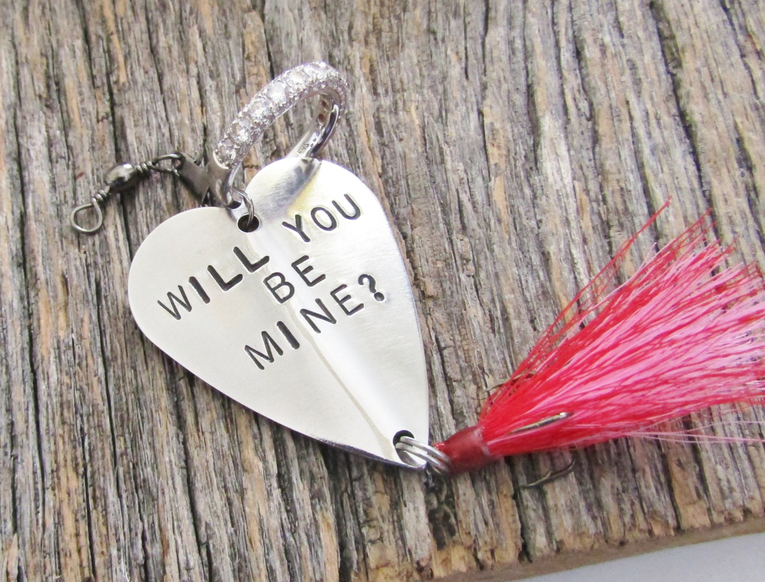 Will You Be Mine Valentine for Boyfriend Heart Fishing Lure Valentines Day  Gift for Him Valentine's Day Gift for Husband Gift for Men Women 